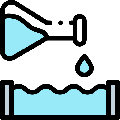Icono de botella con agua